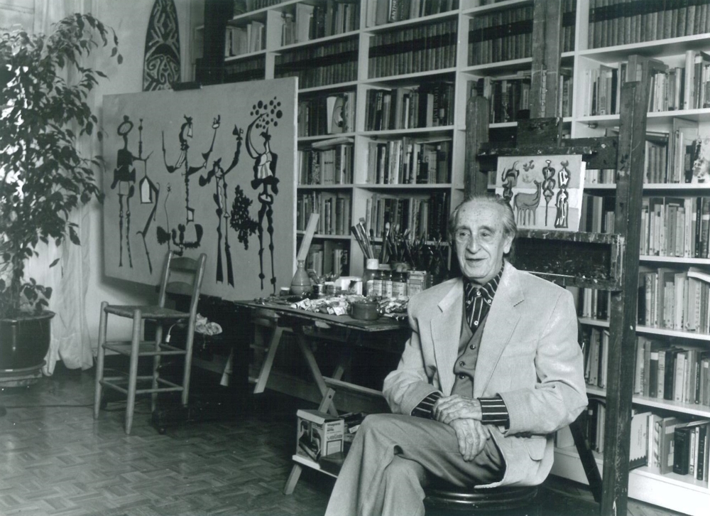 Granell in his studio in Madrid, Spain