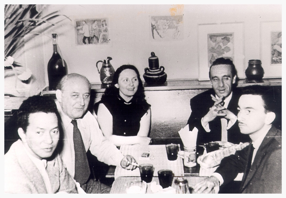 Wifredo Lam, Benjamin Péret, Eva Slucer, Eugenio Granell, Rafael Ferrer - Paris, 1954